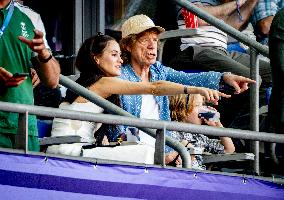 Paris 2024 - Mick Jagger And Family At Athletics Events