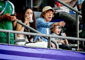 Paris 2024 - Mick Jagger And Family At Athletics Events