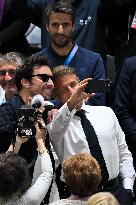 Paris 2024 - Emmanuel And Brigitte Macron At France v USA Basketball Final