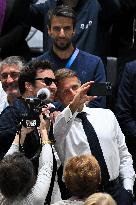 Paris 2024 - Emmanuel And Brigitte Macron At France v USA Basketball Final