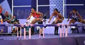 (PARIS2024) FRANCE-PARIS-OLY-ATHLETICS-100M HURDLES-WOMEN