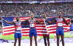 (PARIS2024) FRANCE-PARIS-OLY-ATHLETICS-4X400M RELAY-MEN