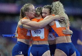 (PARIS2024) FRANCE-PARIS-OLY-ATHLETICS-4X400M RELAY-WOMEN