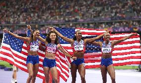 (PARIS2024) FRANCE-PARIS-OLY-ATHLETICS-4X400M RELAY-WOMEN