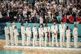 Paris 2024 - The men's Gold Medal basketball between France and USA