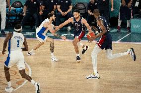 Paris 2024 - The men's Gold Medal basketball between France and USA