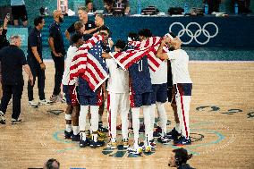 Paris 2024 - The men's Gold Medal basketball between France and USA