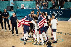 Paris 2024 - The men's Gold Medal basketball between France and USA