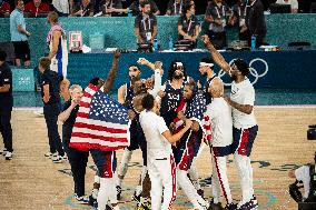 Paris 2024 - The men's Gold Medal basketball between France and USA