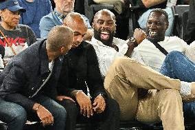 Paris 2024 - Teddy Riner and Omar Sy At Basketball Final