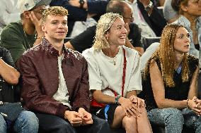 Paris 2024 - Leon Marchand At France v USA Basketball Final