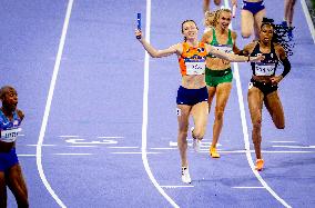 Paris 2024 - Athletics - Dutch Team Wins Silver In Women's 4x400m Relay