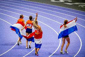 Paris 2024 - Athletics - Dutch Team Wins Silver In Women's 4x400m Relay