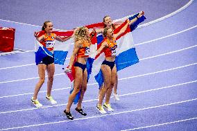 Paris 2024 - Athletics - Dutch Team Wins Silver In Women's 4x400m Relay