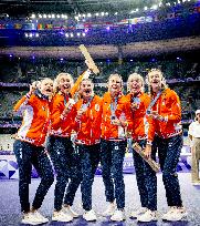 Paris 2024 - Athletics - Dutch Team Wins Silver In Women's 4x400m Relay