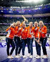 Paris 2024 - Athletics - Dutch Team Wins Silver In Women's 4x400m Relay