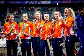 Paris 2024 - Athletics - Dutch Team Wins Silver In Women's 4x400m Relay