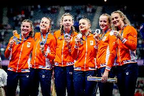 Paris 2024 - Athletics - Dutch Team Wins Silver In Women's 4x400m Relay