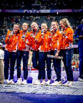 Paris 2024 - Athletics - Dutch Team Wins Silver In Women's 4x400m Relay