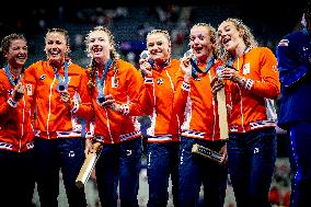 Paris 2024 - Athletics - Dutch Team Wins Silver In Women's 4x400m Relay