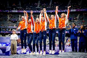 Paris 2024 - Athletics - Dutch Team Wins Silver In Women's 4x400m Relay