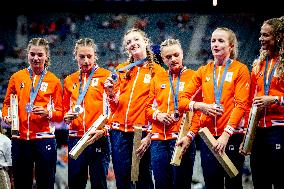 Paris 2024 - Athletics - Dutch Team Wins Silver In Women's 4x400m Relay