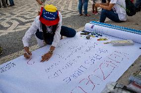 Rally Of Venezuelans In Lisbon