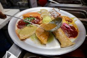 Enchilada Fair In Iztapalapa, Mexico