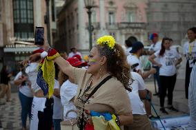 Venezuelans In Lisbon Vigil For Freedom In Venezuela