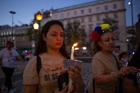 Venezuelans In Lisbon Vigil For Freedom In Venezuela