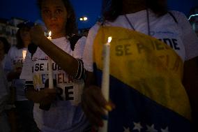 Venezuelans In Lisbon Vigil For Freedom In Venezuela