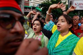 Hindu Community Protests Against Violence - Dhaka