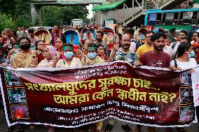 Hindu Community Protests Against Violence - Dhaka