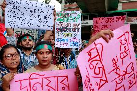 Hindu Community Protests Against Violence - Dhaka