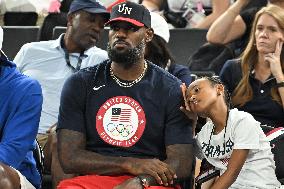 Paris 2024 - LeBron James At Women's Basketball Final