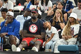 Paris 2024 - LeBron James At Women's Basketball Final