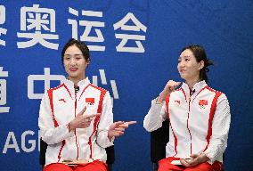 (PARIS2024) FRANCE-PARIS-OLY-ARTISTIC SWIMMING-WANG LIUYI & WANG QIANYI-INTERVIEW