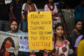 Junior Doctors Hold Protest In Government Hospitals For Rape And Murder Of A PGT Woman Doctor In Kolkata, India