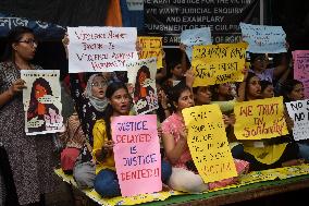 Junior Doctors Hold Protest In Government Hospitals For Rape And Murder Of A PGT Woman Doctor In Kolkata, India