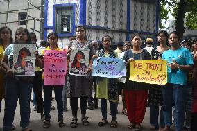 Junior Doctors Hold Protest In Government Hospitals For Rape And Murder Of A PGT Woman Doctor In Kolkata, India