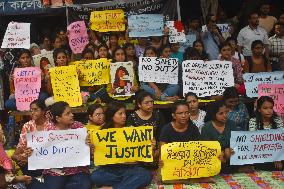 Junior Doctors Hold Protest In Government Hospitals For Rape And Murder Of A PGT Woman Doctor In Kolkata, India