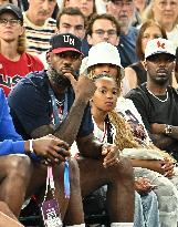 Paris 2024 - LeBron James And Family At Women's Basketball Final