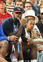 Paris 2024 - LeBron James And Family At Women's Basketball Final