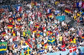 Paris 2024 - Atmosphere At Volleyball Sweden vs Germany