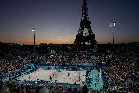 Paris 2024 - Atmosphere At Volleyball Sweden vs Germany