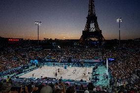 Paris 2024 - Atmosphere At Volleyball Sweden vs Germany