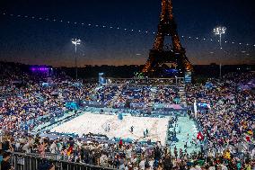 Paris 2024 - Atmosphere At Volleyball Sweden vs Germany