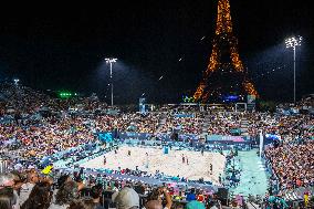 Paris 2024 - Atmosphere At Volleyball Sweden vs Germany