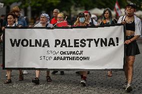 March For Palestine In Krakow