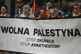 March For Palestine In Krakow